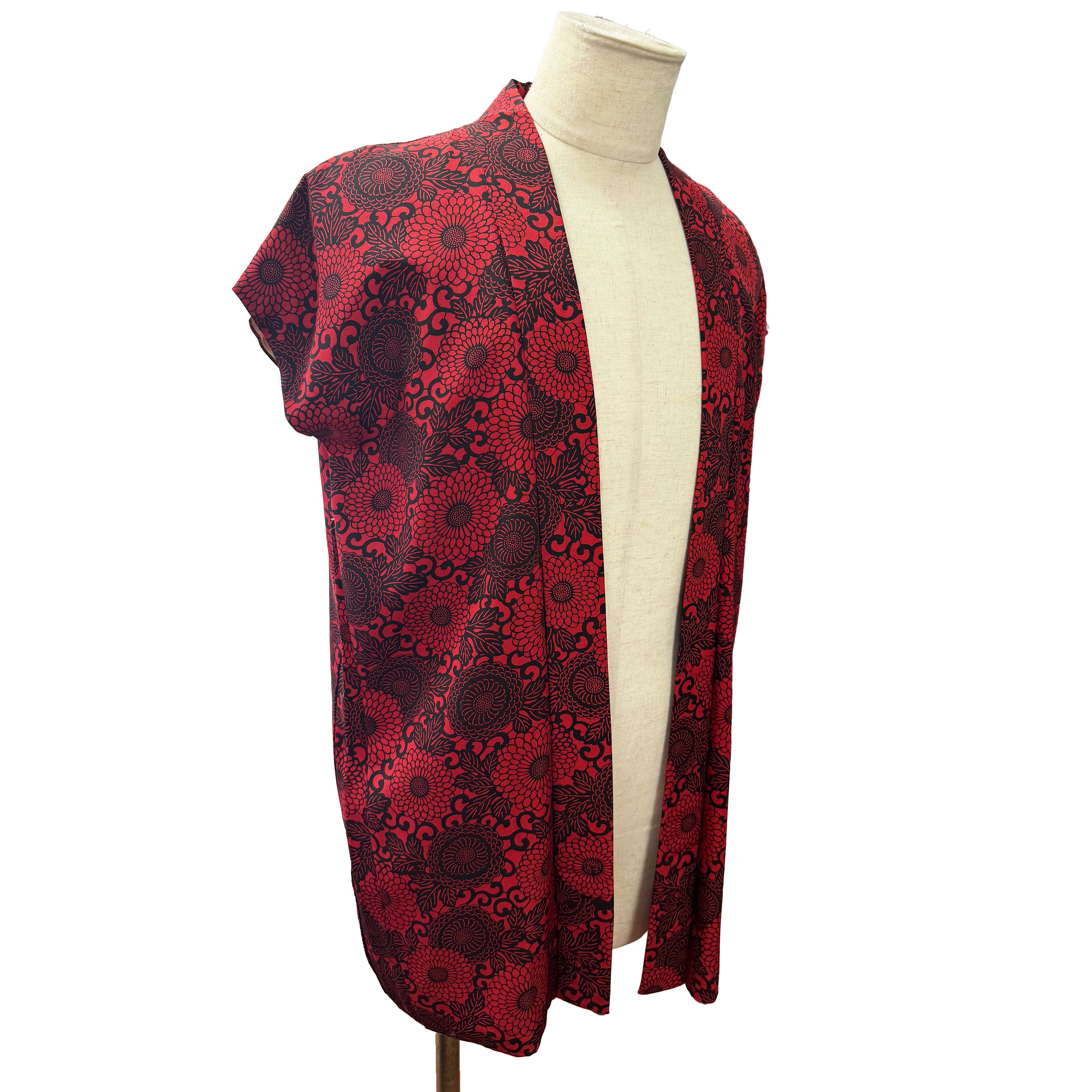 Handmade Luxury Kimono Vest – Upcycled from Japanese Vintage Kimono Fabric
